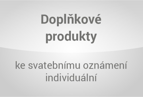 Doplňkové produkty ke svatebnímu oznámení