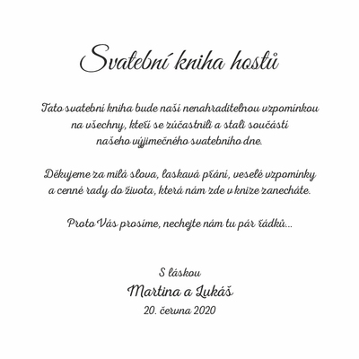 Svatební kniha se jmény - 254