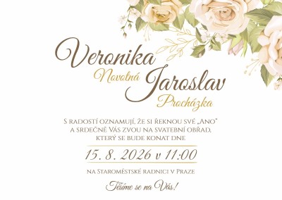 Svatební oznámení A6KL - 644
