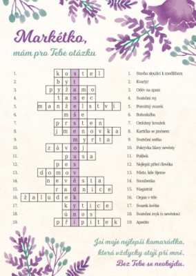 Žádost o svědectví s křížovkou A6S - 3