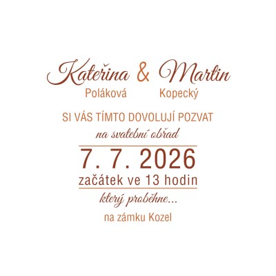 Svatební oznámení CT - 198