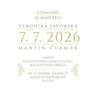 Svatební oznámení CT - 202