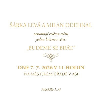 Svatební oznámení CT - 203