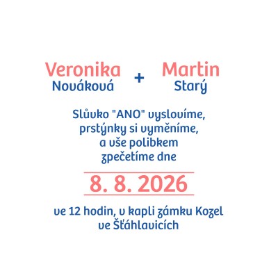 Svatební oznámení CT - 314