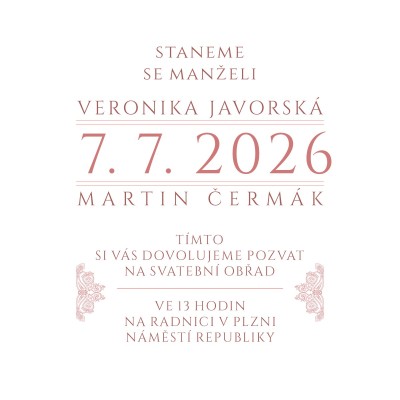 Svatební oznámení CT - 33