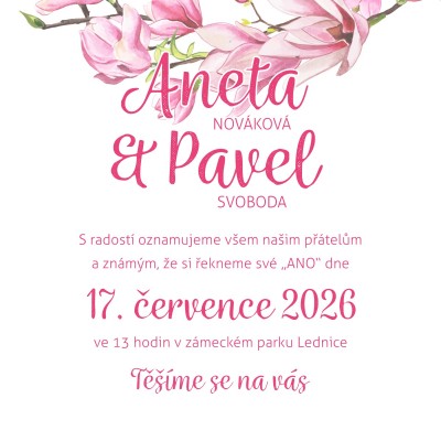 Svatební oznámení CT - 668