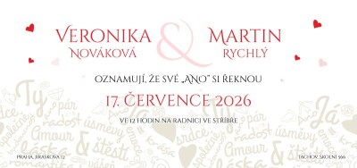 Svatební oznámení DLK - 1