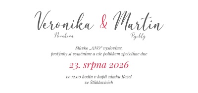 Svatební oznámení DLK - 1035