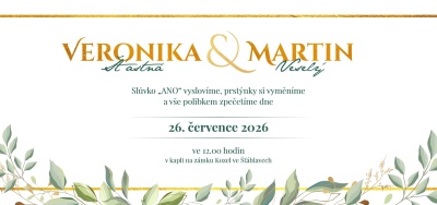 Svatební oznámení DLK - 1059