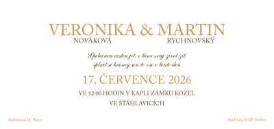 Svatební oznámení DLK - 169