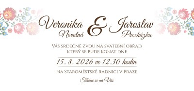 Svatební oznámení DLK - 623