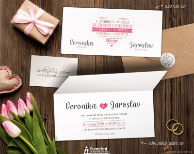 Svatební oznámení DLK - 703