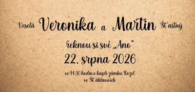 Svatební oznámení DLK - 977
