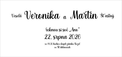 Svatební oznámení DLK - 978