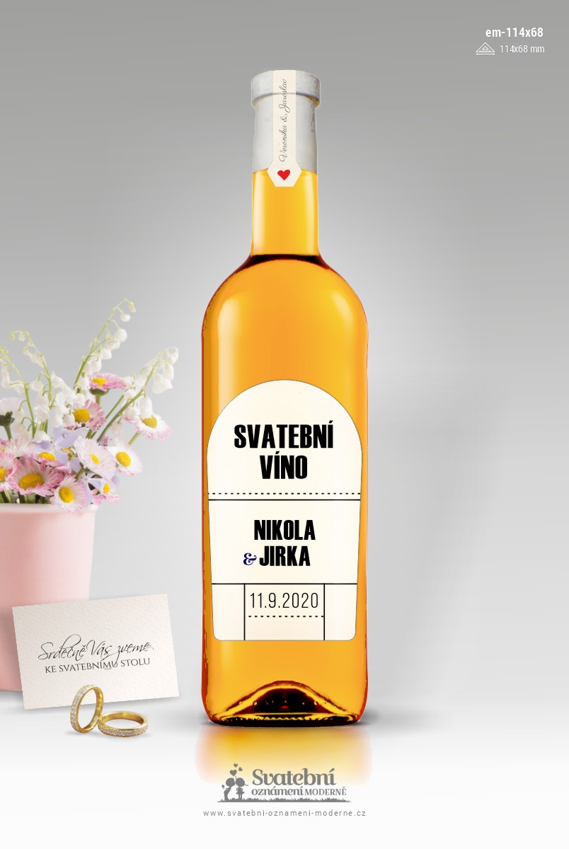 Etiketa na víno EV-114x68-325